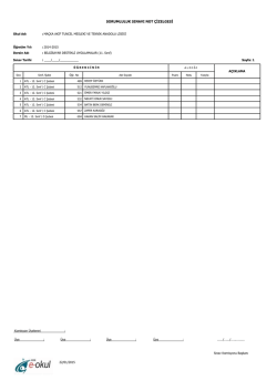 2014-2015 I. D&Ouml;NEM-Sorumlu Dersi Olan &Ouml;ğrenciler ve Dersleri