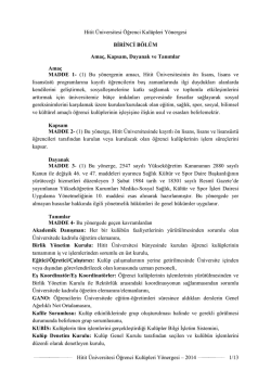 Hitit Üniversitesi Öğrenci Kulüpleri Yönergesi – 2014 1/13 Hitit