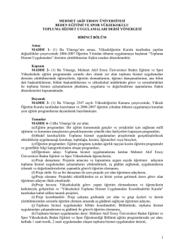 Topluma Hizmet Uygulamaları - Mehmet Akif Ersoy &Uuml;niversitesi