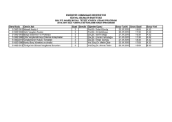 duyurulur. - Eskişehir Osmangazi &Uuml;niversitesi Sosyal Bilimler