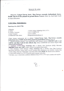 ön çekmeli ön germeli beton travers alım ilanı