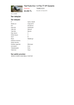 Fiat Punto Evo 1.4 Fire 77 HP Dynamic 32.250 TL İlan detayları