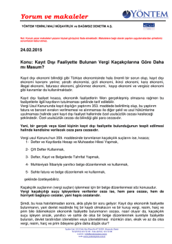 Kayıt Dışı Faaliyette Bulunan Vergi Kaçakçılarına Göre Daha mı