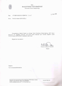 Enstit&uuml; M&uuml;d&uuml;r&uuml; Ataması - Hacettepe &Uuml;niversitesi Personel Dairesi