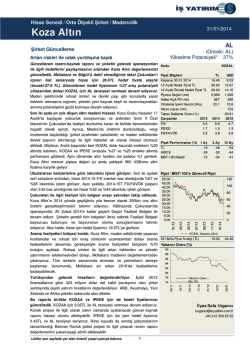 31/01/2014 - İş Yatırım