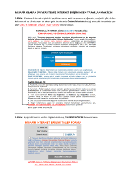 misafir olarak &uuml;niversitemiz internet erişiminden yararlanmak i&ccedil;in