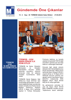 "g&uuml;ndemde &ouml;ne &ccedil;ıkanlar" e-b&uuml;lteni ekte bilginize