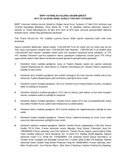 27 mart 2014 tarihinde yapılan olağan genel kurul toplantı tutanağı