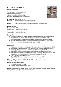 Mehmet Metin AVŞAROĞLU - Orman Genel M&uuml;d&uuml;rl&uuml;ğ&uuml;