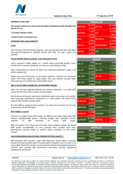 G&Uuml;NL&Uuml;K B&Uuml;LTEN 01 Ağustos 2014 Direkt&ouml;r Belgin