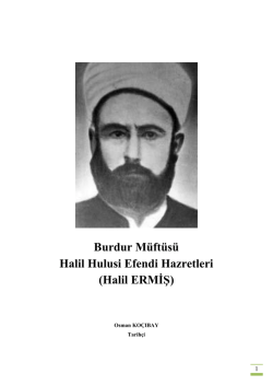 Burdur M&uuml;ft&uuml;s&uuml; Halil Hulusi Efendi Hazretleri