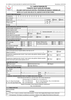 Mers-Cov Olası Vaka B - Artvin Halk Sağlığı M&uuml;d&uuml;rl&uuml;ğ&uuml;
