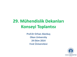 Prof. Dr. Orhan ALANKUŞ - M&uuml;hendislik Dekanları Konseyi