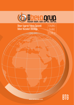 D&ouml;ner Izgaralı Yakma Sistemli Buhar Kazanları Kataloğu BTG