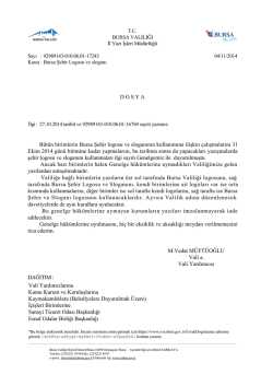 D O S Y A B&uuml;t&uuml;n birimlerin Bursa Şehir logosu ve