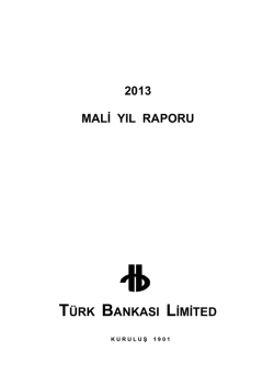 I- BANKA VE MALİ B&Uuml;NYE İLE İLGİLİ GENEL