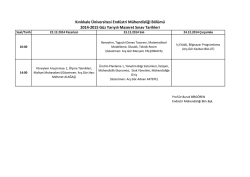 Kırıkkale &Uuml;niversitesi End&uuml;stri M&uuml;hendisliği B&ouml;l&uuml;m&uuml; 2014