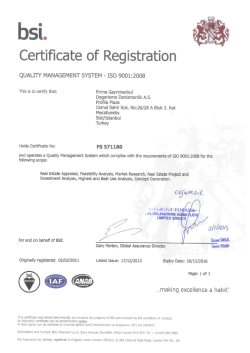 bsi. - Prime Degerleme AS