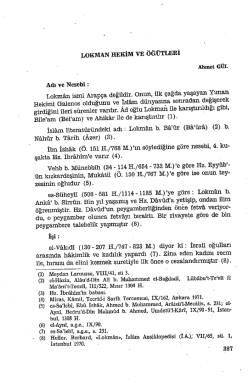 LOKMAN HEKİM vE &Ouml;Ğ&Uuml;TLERİ Ahmet G&Uuml;L p