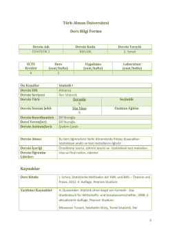 BWL106 - T&uuml;rk-Alman &Uuml;niversitesi