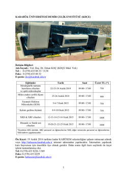 Eğitim Programları i&ccedil;in tıklayınız. - Demir &Ccedil;elik Enstit&uuml;s&uuml;