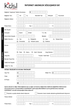 internet abonelik s&ouml;zleşmesi eki
