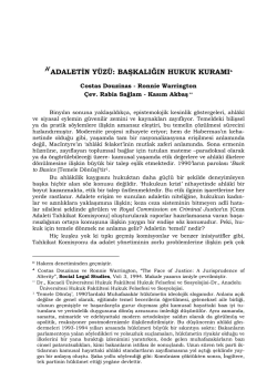 adaletin y&uuml;z&uuml;: başkalığın hukuk kuramı