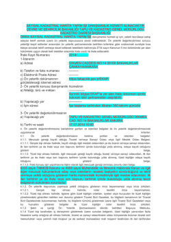 SAYISAL KADASTRAL HARĠTA YAPIM ĠġĠ DANIġMANLIK