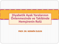 Diyabetik Ayak Bakımı ve Hemşirenin Rol&uuml;, Nermin Olgun