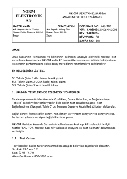 Muayene ve Test Talimatı