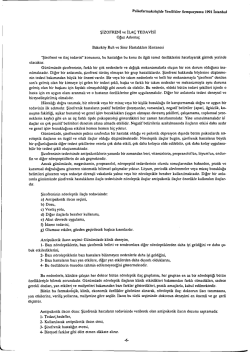 Şizofreni ve ila&ccedil; teda - Klinik Psikofarmakoloji B&uuml;lteni
