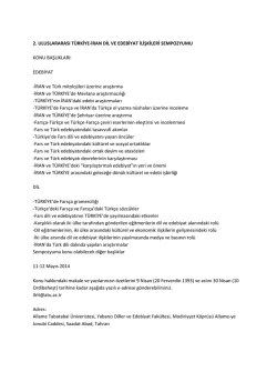 2. uluslararası t&uuml;rkiye-iran dil ve edebiyat ilişkileri sempozyumu, 11