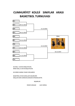 Cumhuriyet Koleji Sınıflar Arası Basketbol Turnuvası Kağıthane