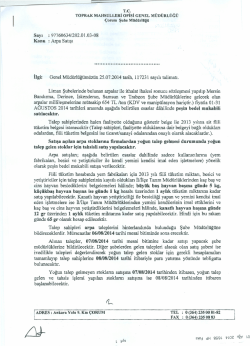 Ek:1: Arpa Satışı - &Ccedil;orum Ticaret ve Sanayi Odası