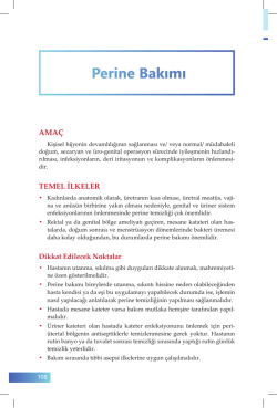 19. Perine Bakımı - İzmir Güney Kamu Hastaneleri Birliği Genel