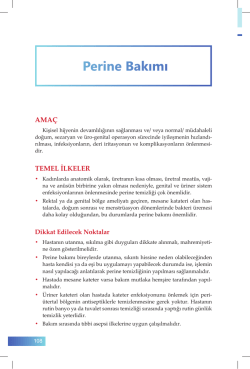 19. Perine Bakımı - İzmir Güney Kamu Hastaneleri Birliği Genel