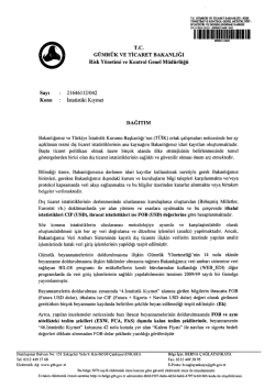 İstatistiki Kıymet - Ankara G&uuml;mr&uuml;k M&uuml;şavirleri Derneği