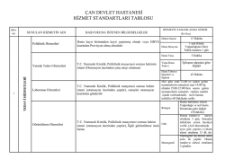 Hizmet Envarteri - &Ccedil;an Devlet Hastanesi