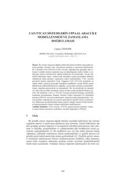 can/ttcan sistemlerin uppaal aracı ile modellenmesi - CEUR