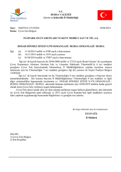 &Ccedil;evre İzin Belgesi