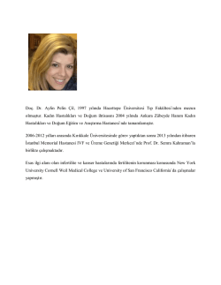 Do&ccedil;. Dr. Aylin Pelin &Ccedil;il, 1997 yılında Hacettepe