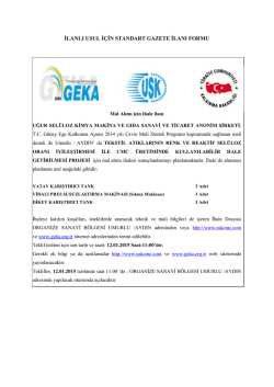 İhale Dosyasını İndirmek İ&ccedil;in Tıklayınız