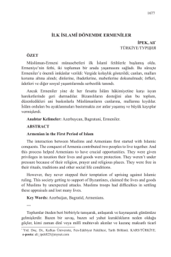 İLK İSLAM&Icirc; D&Ouml;NEMDE ERMENİLER