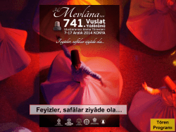 semâ (âyin-i şerîf) - Konya İl Kültür ve Turizm Müdürlüğü / Ana Sayfa