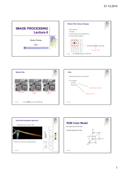 IMAGE PROCESSING Lecture-5