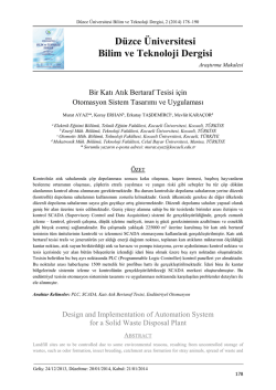Bu PDF dosyasını indir - D&uuml;zce &Uuml;niversitesi Bilim ve Teknoloji Dergisi