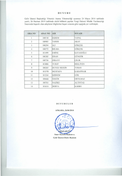 DUYURU - Gelir İdaresi Başkanlığı