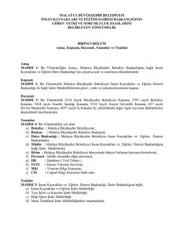 İnsan Kaynakları ve Eğitim Dairesi Başkanlığı G&ouml;rev Tanımı