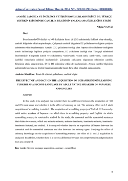 PDF - Ankara &Uuml;niversitesi Dergiler Veritabanı