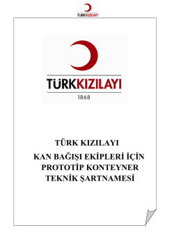 Teknik Şartname - T&uuml;rk Kızılayı